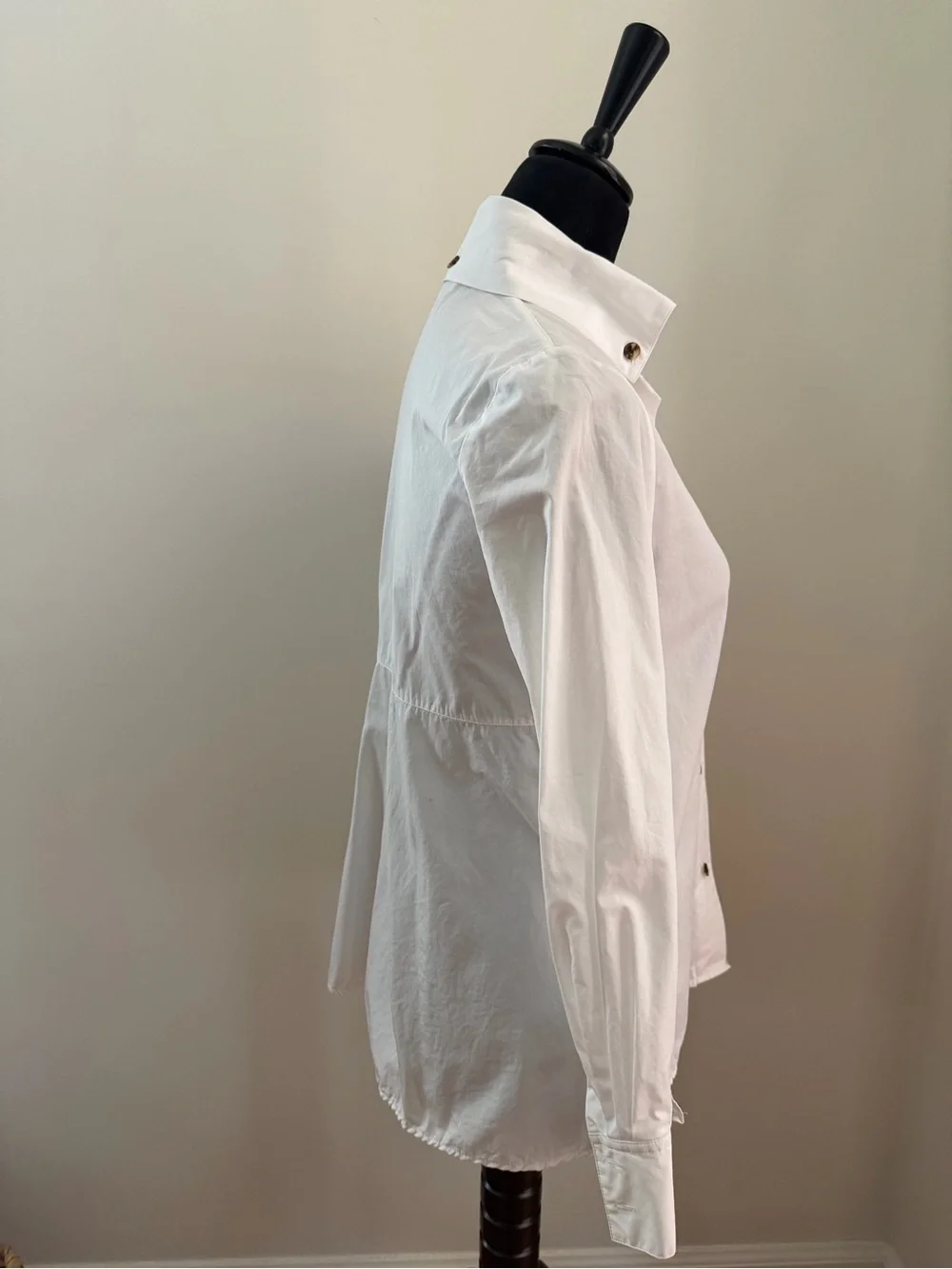 Lafayette 148 New York White button up shirt Size XXS 100% Cotton - Picture 4 of 10